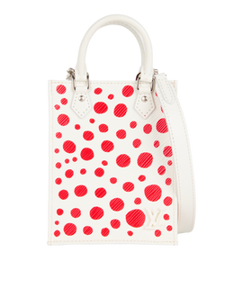 X Kusama Infinity Dots Petit Sac Plat, Epi, White/Red, NFC, DB/S/E, 3*